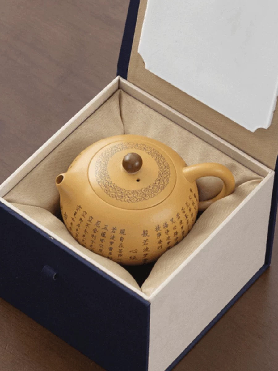 Buddhist Texts hand-painted Teapot